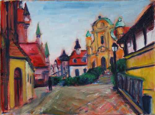 Munich view oil painting