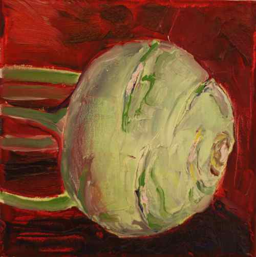 oil painting of kohlrabi