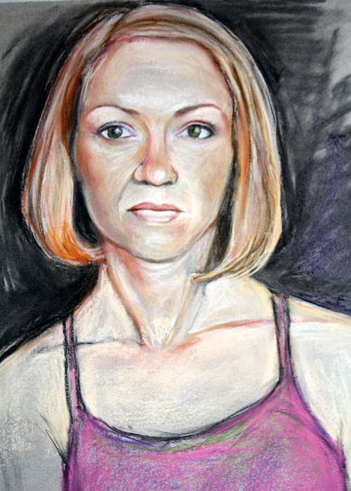 Annie Portrait in pastel
