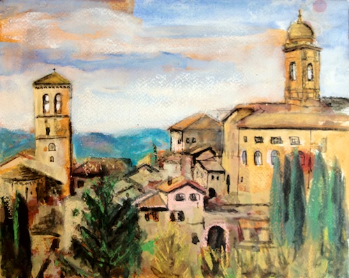 Assisi View Mixed Media