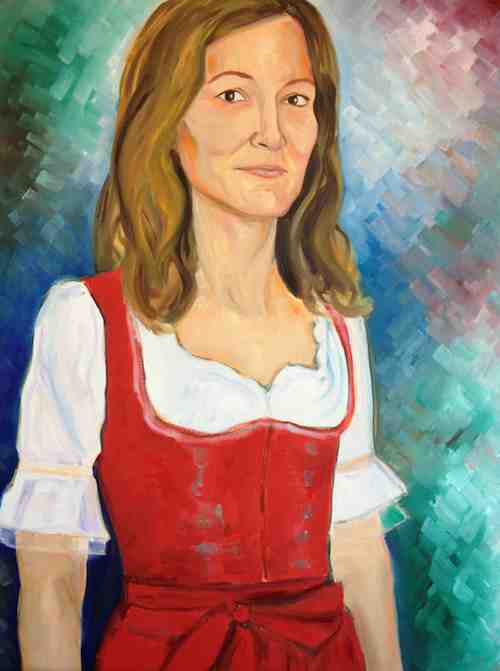 Dirndl Portrait in progress - Kim