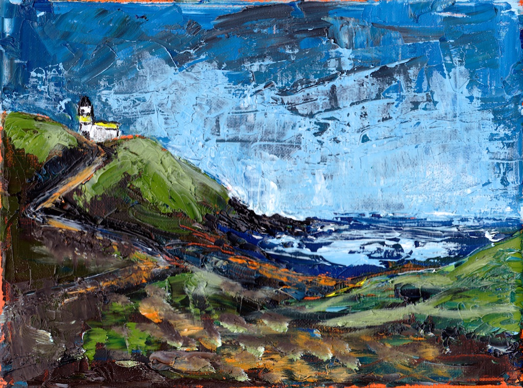 Highland study with lighthouse