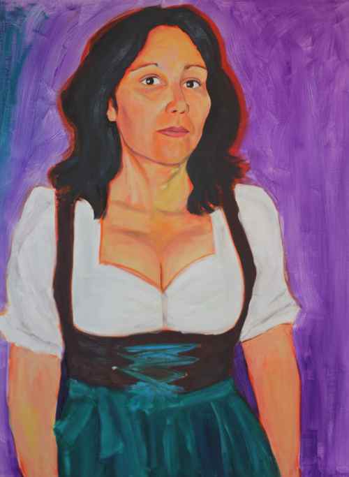 Dirndl portrait in progress