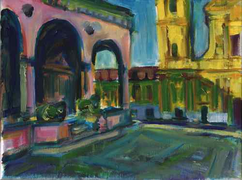 Munich Odeonsplatz - original oil painting