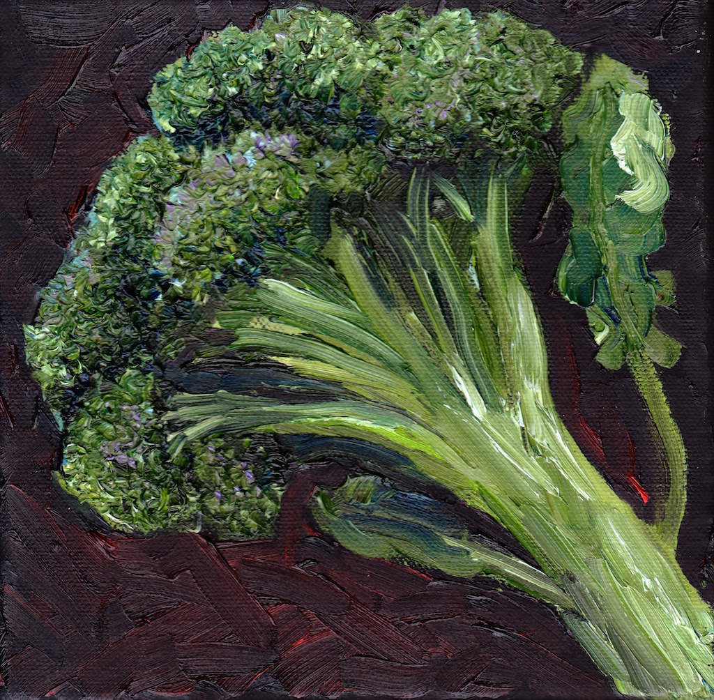 broccoli oil painting