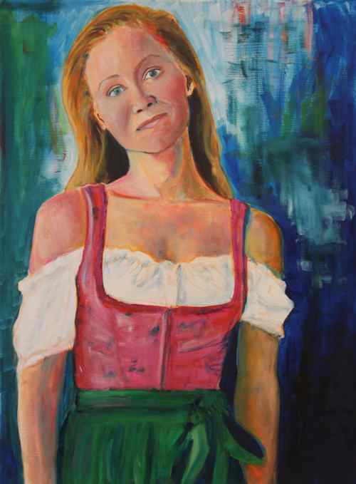 Dirndl portrait in progress