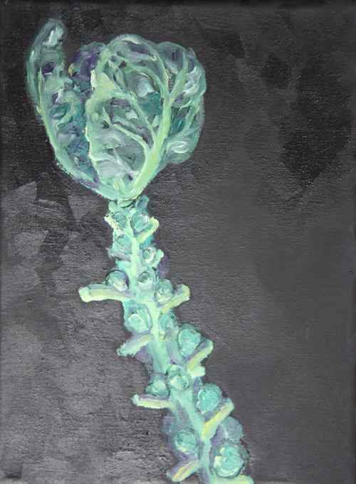 Painting: Brussels Sprouts on the stalk