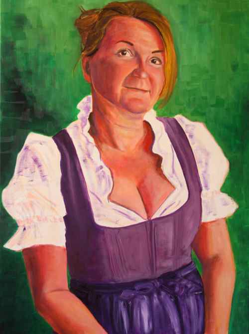 dirndl painting in progress