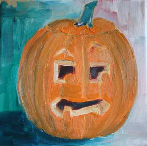 jack-o-lantern painting