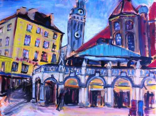 Painting: Munich study with black