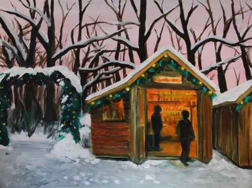 Christmas market in the forest